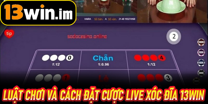 Luật chơi và cách đặt cược Live Xóc Đĩa 13win